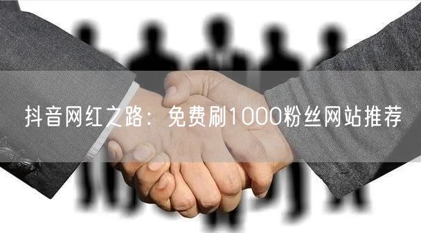 抖音网红之路：免费刷1000粉丝网站推荐