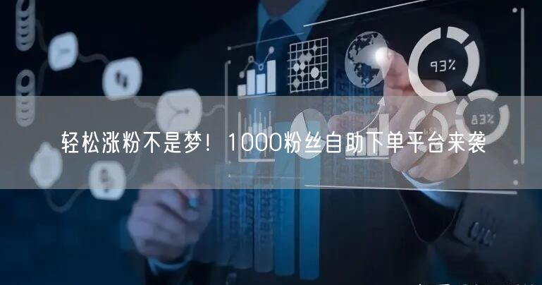 轻松涨粉不是梦！1000粉丝自助下单平台来袭