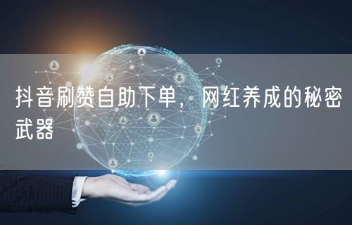 抖音刷赞自助下单,网红养成的秘密武器