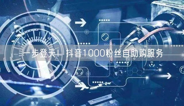 一步登天！抖音1000粉丝自助购服务