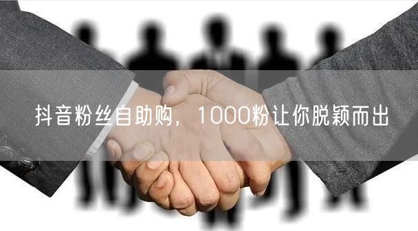 抖音粉丝自助购,1000粉让你脱颖而出