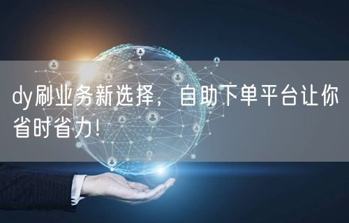 dy刷业务新选择，自助下单平台让你省时省力！