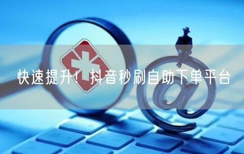 快速提升！抖音秒刷自助下单平台