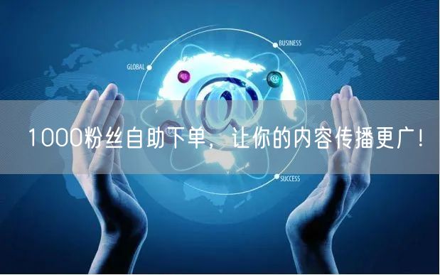 1000粉丝自助下单,让你的内容传播更广!