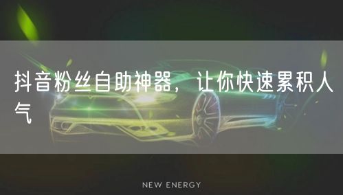 抖音粉丝自助神器，让你快速累积人气