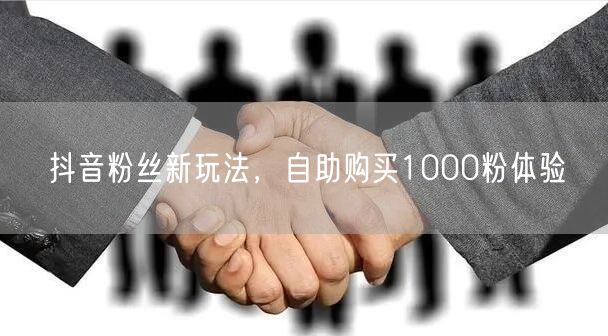 抖音粉丝新玩法，自助购买1000粉体验