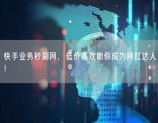 快手业务秒刷网,低价高效助你成为网红达人!