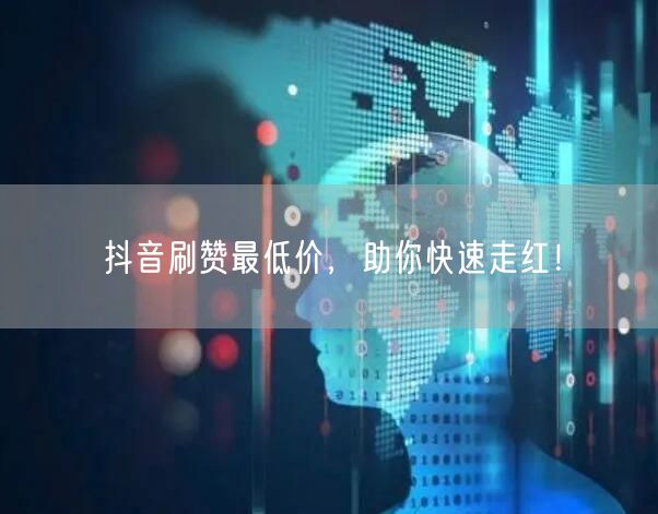 抖音刷赞最低价，助你快速走红！