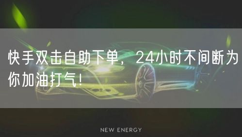 快手双击自助下单，24小时不间断为你加油打气！