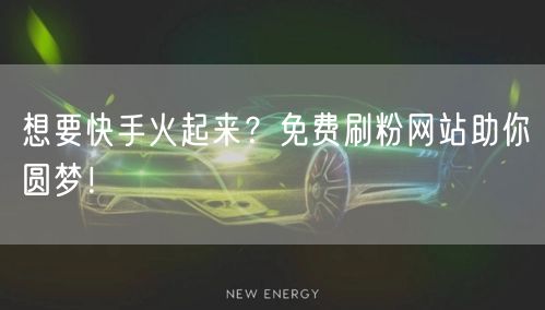 想要快手火起来?免费刷粉网站助你圆梦!