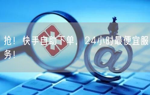 抢！快手自助下单，24小时最便宜服务！