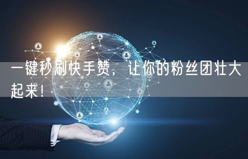 一键秒刷快手赞,让你的粉丝团壮大起来!