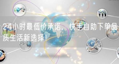 24小时最低价承诺，快手自助下单品质生活新选择！