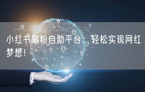 小红书刷粉自助平台：轻松实现网红梦想！