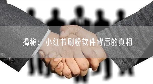 揭秘：小红书刷粉软件背后的真相