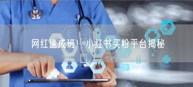 网红速成班！小红书买粉平台揭秘