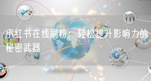 小红书在线刷粉：轻松提升影响力的秘密武器