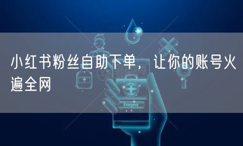 小红书粉丝自助下单,让你的账号火遍全网