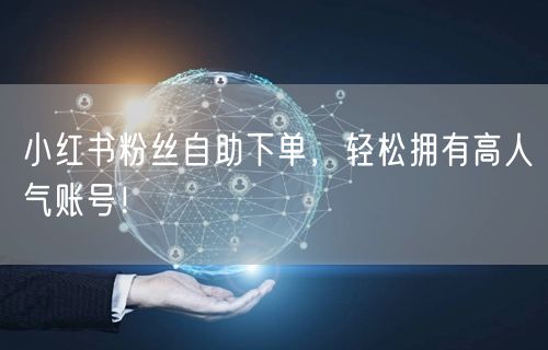 小红书粉丝自助下单，轻松拥有高人气账号！