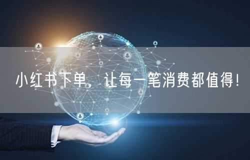 小红书下单，让每一笔消费都值得！