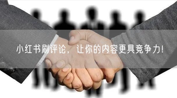 小红书刷评论，让你的内容更具竞争力！