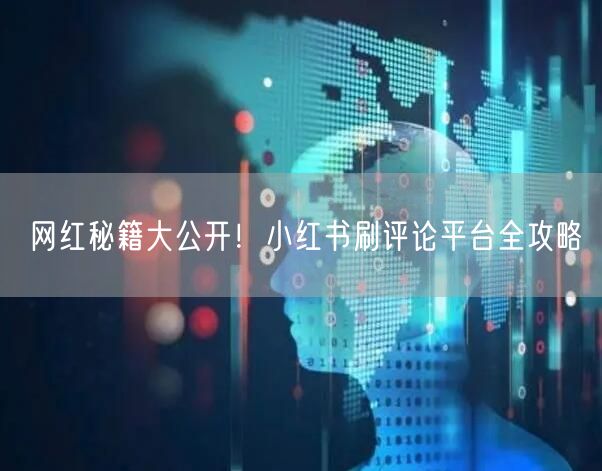 网红秘籍大公开！小红书刷评论平台全攻略
