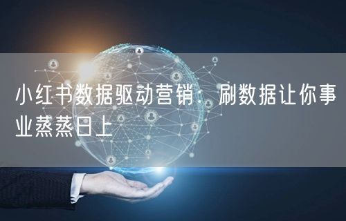 小红书数据驱动营销：刷数据让你事业蒸蒸日上