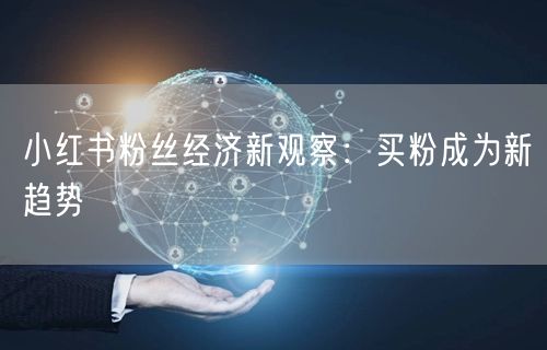 小红书粉丝经济新观察：买粉成为新趋势