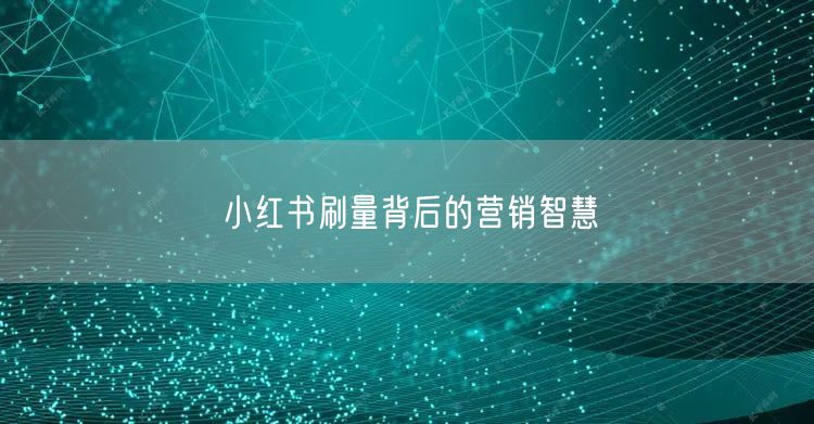 小红书刷量背后的营销智慧