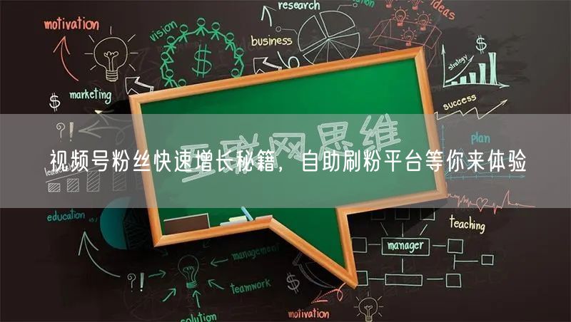 视频号粉丝快速增长秘籍，自助刷粉平台等你来体验