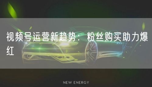 视频号运营新趋势：粉丝购买助力爆红