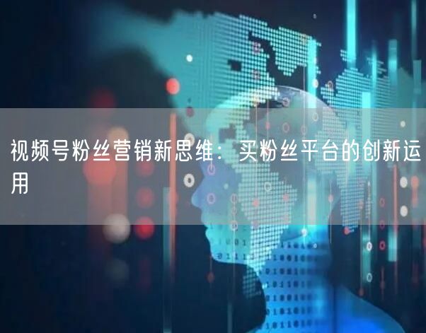 视频号粉丝营销新思维：买粉丝平台的创新运用