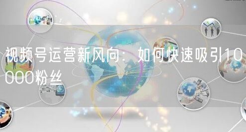 视频号运营新风向：如何快速吸引10000粉丝