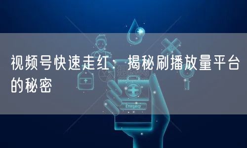 视频号快速走红:揭秘刷播放量平台的秘密