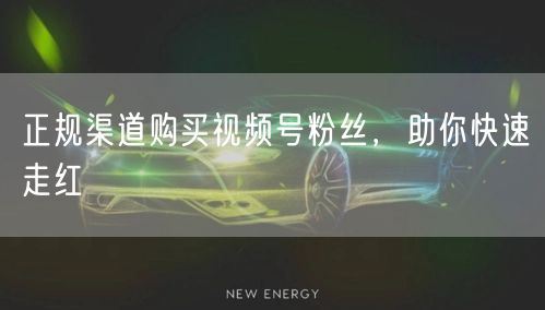 正规渠道购买视频号粉丝，助你快速走红