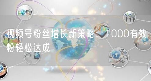 视频号粉丝增长新策略:1000有效粉轻松达成