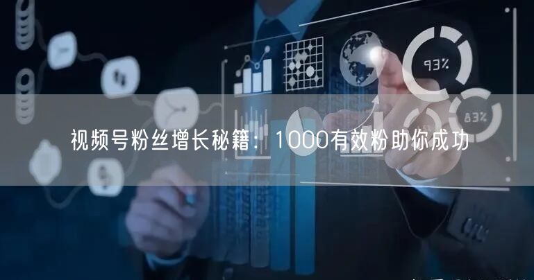视频号粉丝增长秘籍：1000有效粉助你成功